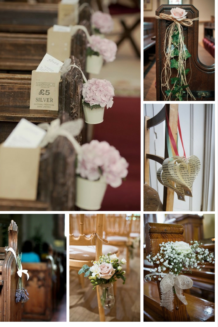 DIY ideas to decorate your wedding pews